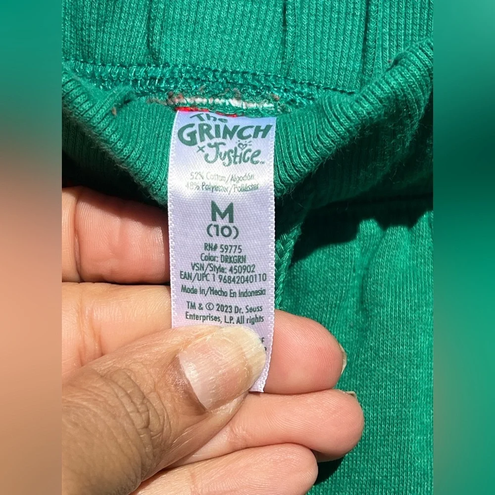 Justice Girls Grinch Colorblocked Joggers